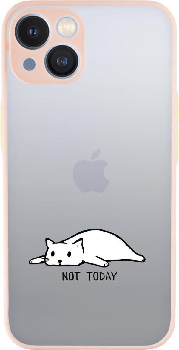 Mooodcase İphone 13 Uyumlu Not Today Desenli Kamera Korumalı Buzlu Şeffaf Lüx Telefon Kılıfı - Image 1
