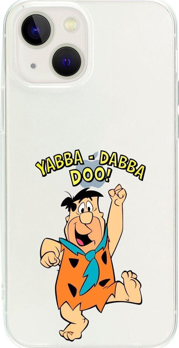 Butikcase İphone 13 Mini Inek Desenli Çakmaktaş Şeffaf Telefon Kılıfı - Image 1