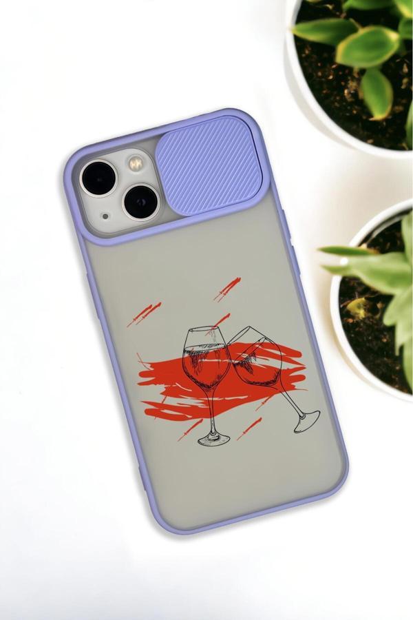 Mooodcase İphone 13 Uyumlu Strenght Desenli Kamera Koruma Sürgülü Kapaklı Telefon Kılıfı - Image 1