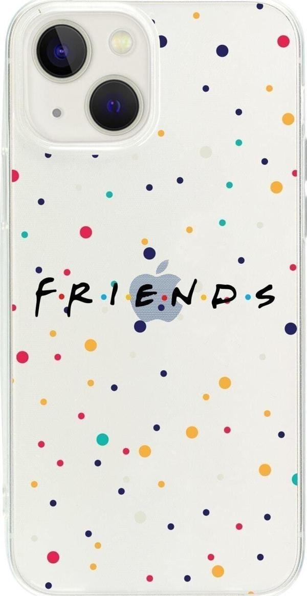 Butikcase İphone 13 Friends Desenli Şeffaf Telefon Kılıfı - Image 1