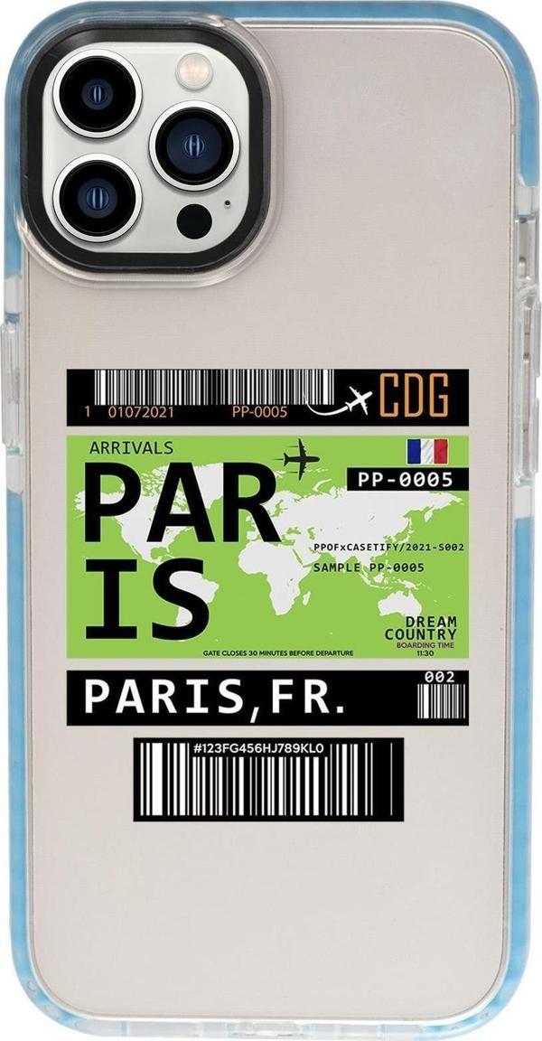 Mooodcase İphone 13 Pro Max Paris Ticket Candy Bumper Darbe Emci Silikonlu Telefon Kılıfı - Image 1