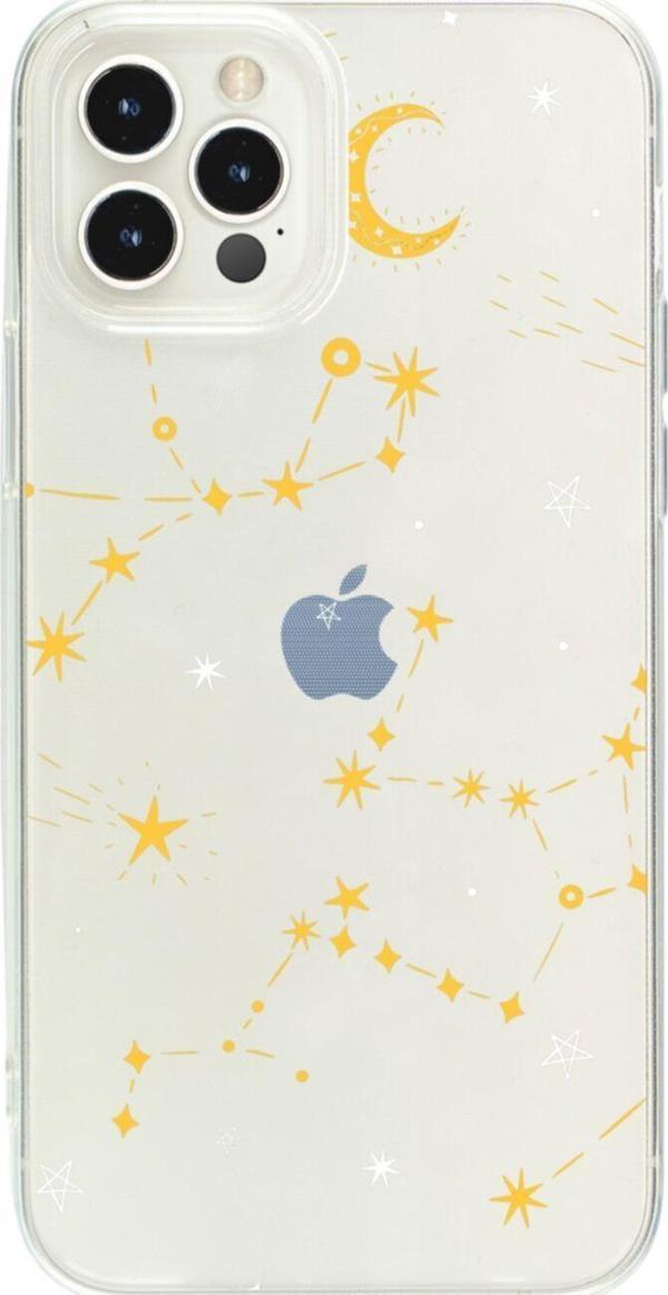 Butikcase İphone 13 Pro Ay Ve Güneş Sistemi Şeffaf Telefon Kılıfı - Image 1