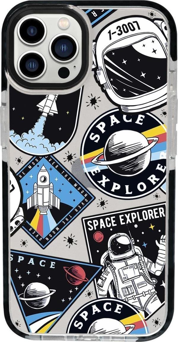 Mooodcase İphone 13 Pro Space Candy Bumper Darbe Emci Silikonlu Telefon Kılıfı Siyah - Image 1