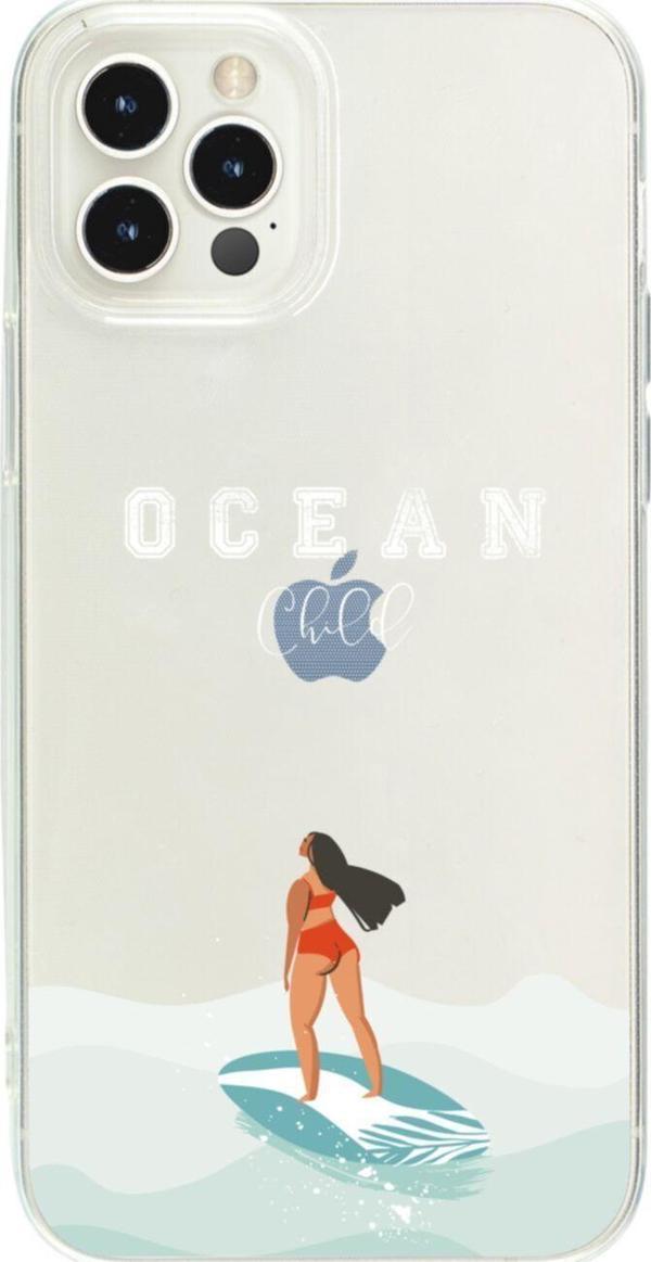 Butikcase İphone 13 Pro Uyumlu Ocean Child Şeffaf Telefon Kılıfı - Image 1