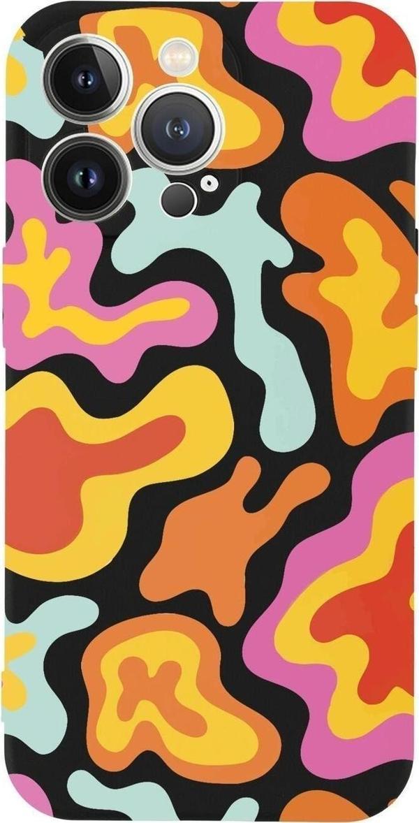 Butikcase İphone 13 Pro Uyumlu Colourful Wave Tasarımlı Lansman Telefon Kılıfı - Image 1