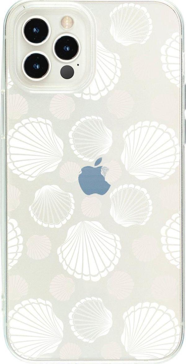 Butikcase İphone 13 Pro Çoklu Deniz Kabuğu Desenli Şeffaf Telefon Kılıfı - Image 1