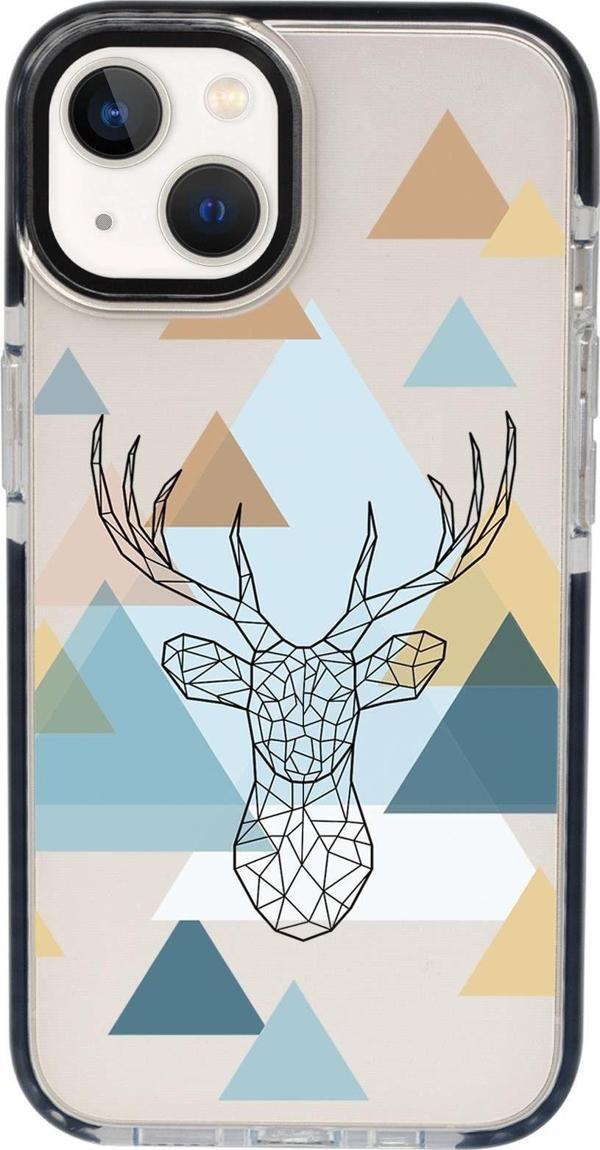 Mooodcase İphone 13 Polygon Deer Candy Bumper Darbe Emci Silikonlu Telefon Kılıfı - Image 1