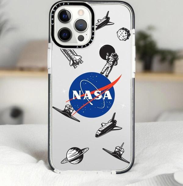 Mooodcase İphone 13 Pro Nasa Desenli Casetify Darbe Emci Silikonlu Telefon Kılıfı - Image 1