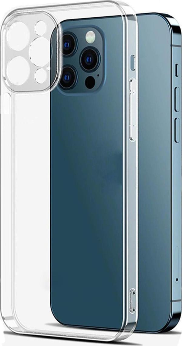 Mooodcase İphone 13 Pro Max Silikonlu Kamera Korumalı Şeffaf Telefon Kılıfı Mchzr - Image 1