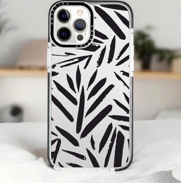 Mooodcase İphone 13 Pro Fırça Darbeleri Desenli Casetify Darbe Emci Silikonlu Telefon Kılıfı - Image 1