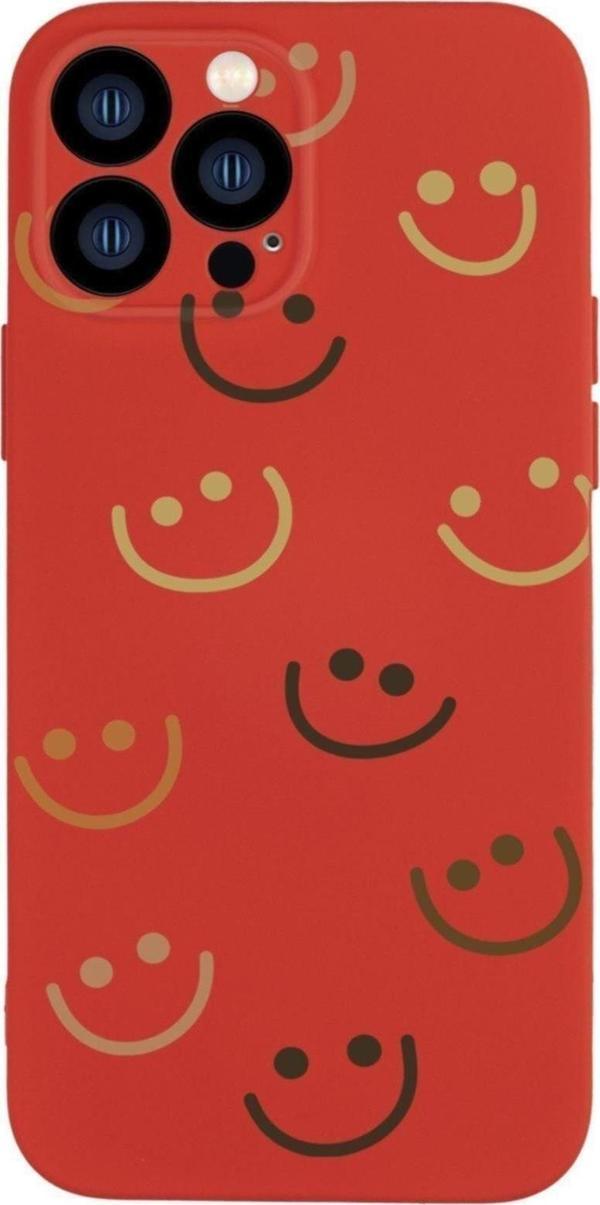 Mooodcase İphone 13 Pro Uyumlu Smile Desenli Kamera Lens Korumalı Darbe Emici Silikonlu Lansman Kılıf - Image 1