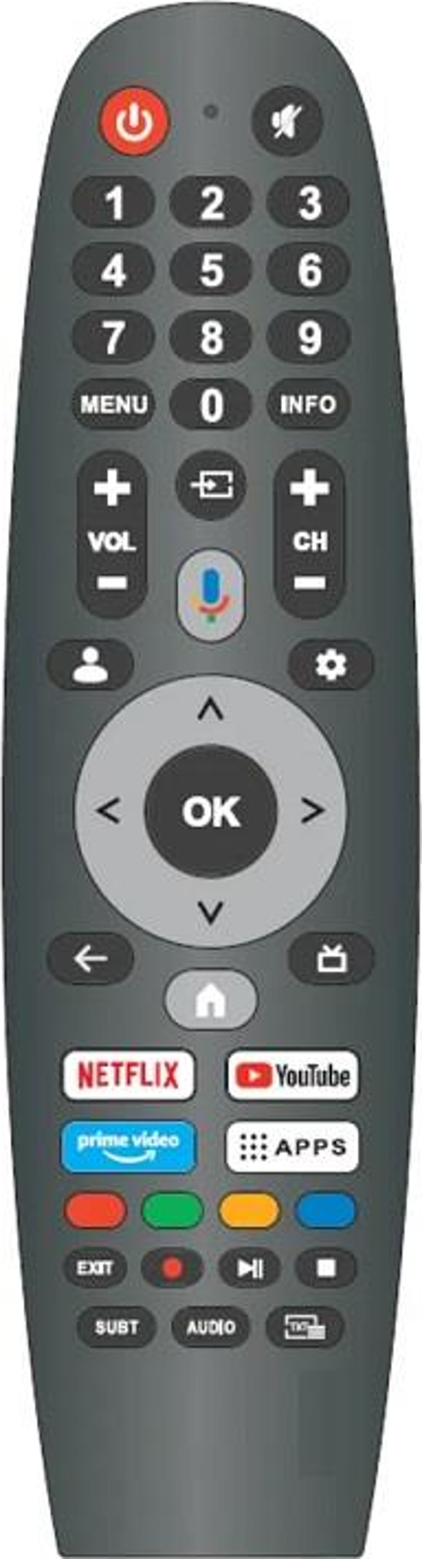 Onvo 65OVF9001UQ İle Uyumlu Mikrofonlu 4K Smart Tv Kumandası - Image 1