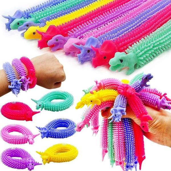 4 ADET DUYUSAL DİNAZORLU STRES OYUNCAĞI UZAYAN BİLEKLİK DINOSAUR SENSORY FİDGET TOY ANTİ STRESS TOYS - Image 1