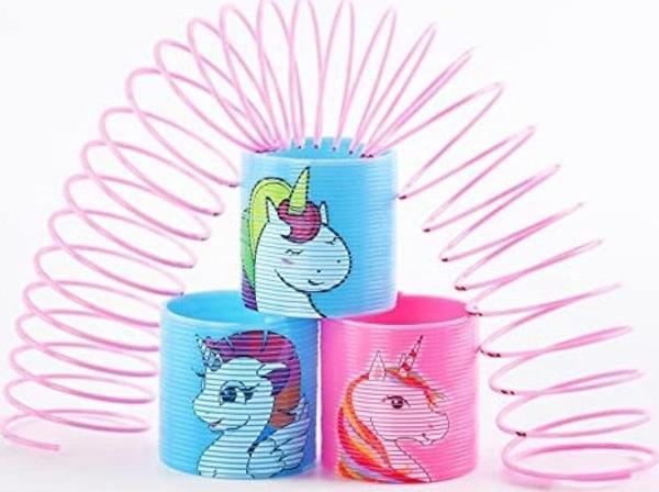 4 ADET STRES YAYI UNICORN STRES OYUNCAKLARI AKORDİYON YAY STRES OYUNLARI EĞİTİCİ OYUNCAK YAY - Image 1