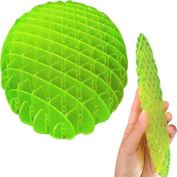 YENİ NESİL YEŞİL SOLUCAN STRES OYUNCAĞI TOP ANAHTARLIKLI MODEL 2 ÖZELLİKLİ VIP NEW GREEN FIDGET WORM - Image 1