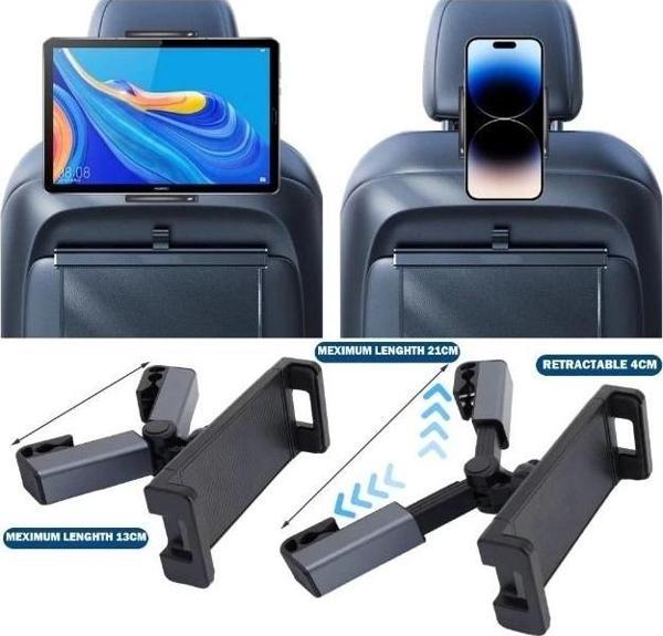 Pratik Koltuk Arkası Ayarlanabilir Tablet Telefon Tutucu - Image 1