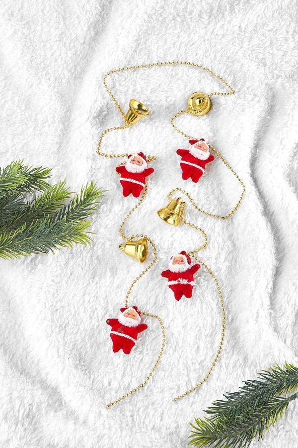 Waldern Yılbaşı Çam Ağacı Zincir Süs Noel Babalı 120Cm - Image 1