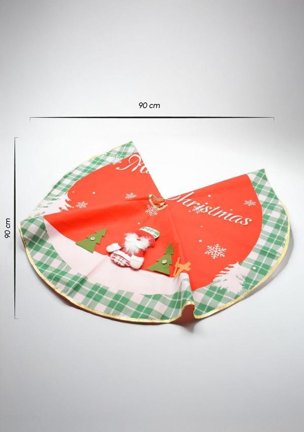 Waldern Premium Lüx Ağaç Örtüsü 90*90 Cm Yeşil-Kırmızı - Image 1
