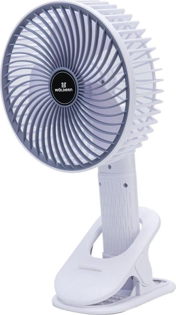 Waldern W2 Usb Kablolu 3 Kademeli Oynar Başlıklı Mini Fan Ergonomik Ev Ofis Için Sessiz Klipsli Vantilatör - Image 1