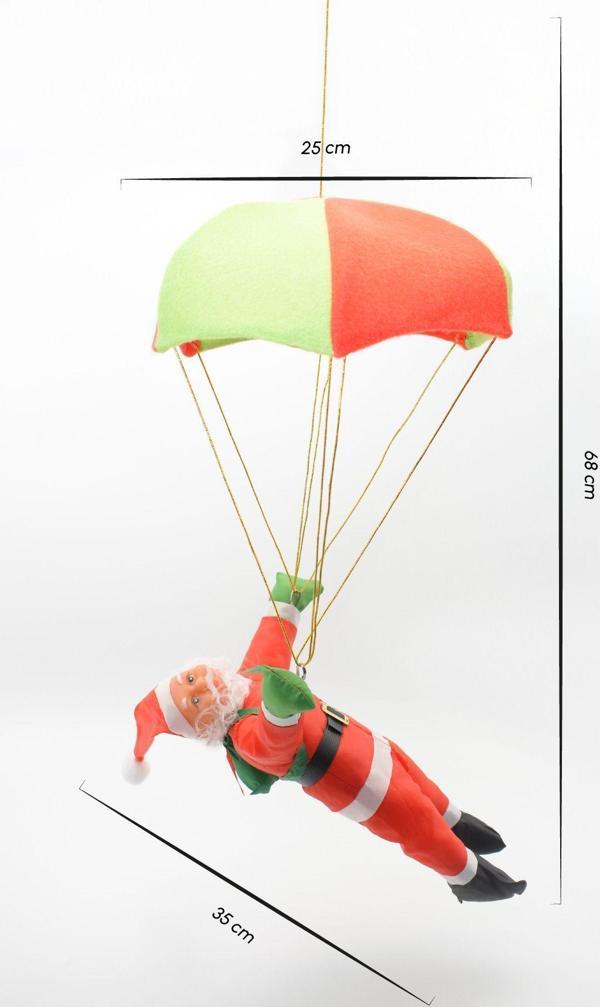 Waldern Premium Parşütlü Noel Baba Yılbaşı Süs 68 Cm - Image 1