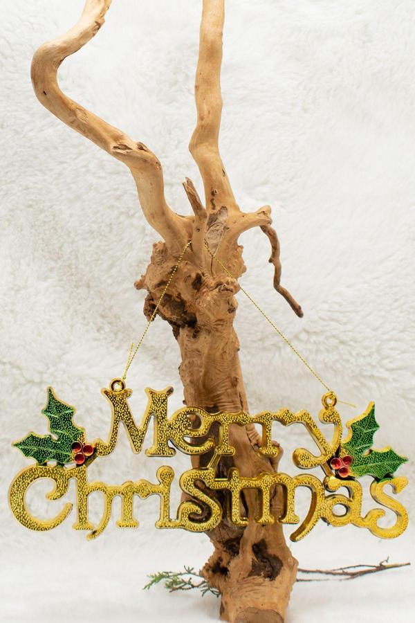 Waldern Merry Christmas Yazısı Yılbaşı Ağacı Süsü 25*9 Cm - Image 1