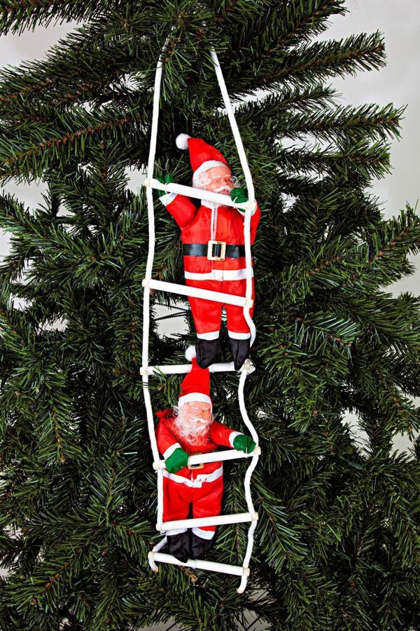 Waldern Yılbaşı Süsü Merdivenli 2Li Noel Baba 65Cm - Image 1