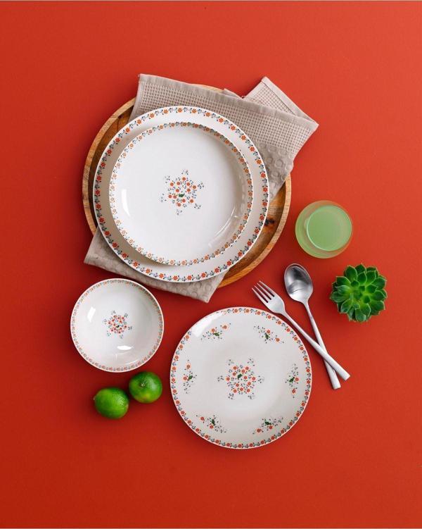 Güral Porselen Flow Premium Özel Seri 24 Parça 6 Kişilik Bone Yemek Takımı ( Desen Atmama Garantili ) - Image 1