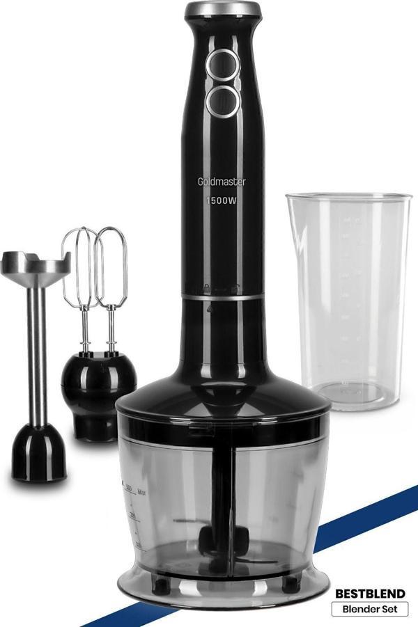 Goldmaster Bestblend 1500 Watt 4 Bıçaklı Paslanmaz 3 In 1 Blender Seti - Image 1