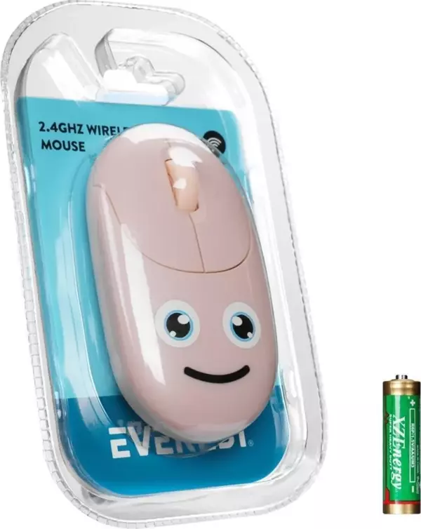 Everest Sm-26 Fashıon 2.4Ghz Pembe Kabartmalı Kablosuz Mouse - Image 1