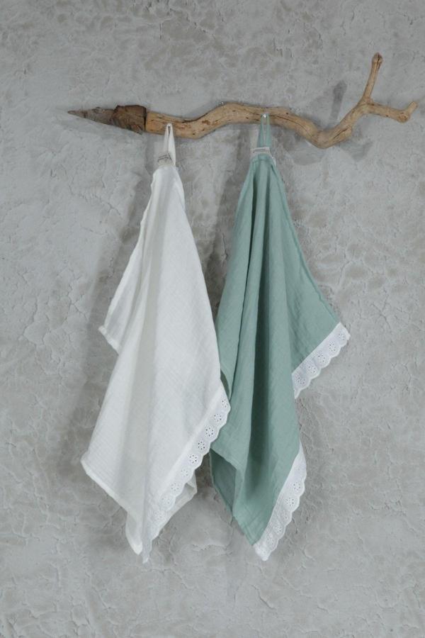 Cotton Maison Müslin Havlu 2 Li, Mutfak Havlusu, El Havlusu, Kurulama Bezi 45X60 - Image 1