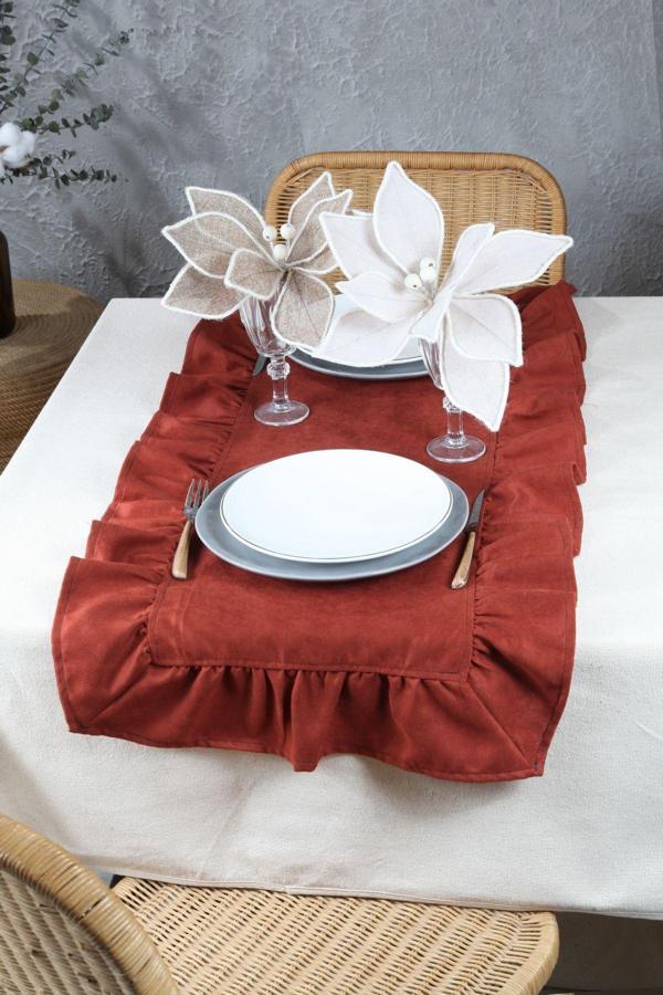 Cotton Maison Poli Fırfırlı Runner 50X130 Cm - Image 1