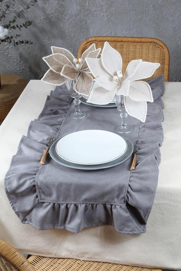 Cotton Maison Poli Fırfırlı Runner 40X110 Cm - Image 1