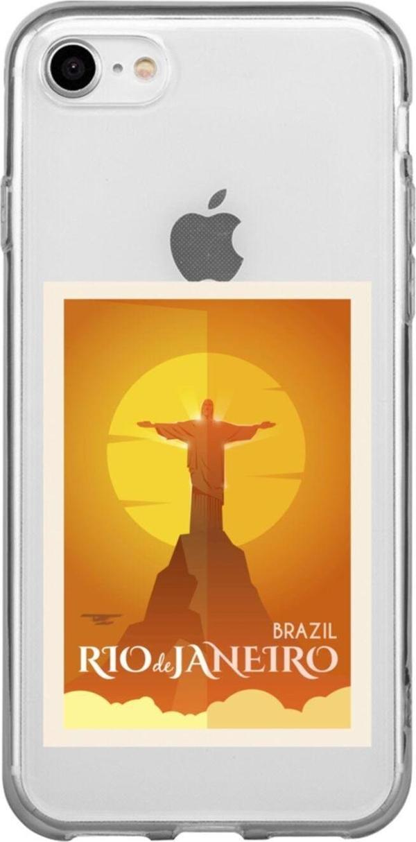 Butikcase İphone 7 Brazil Rio Jenario Şeffaf Telefon Kılıfı - Image 1