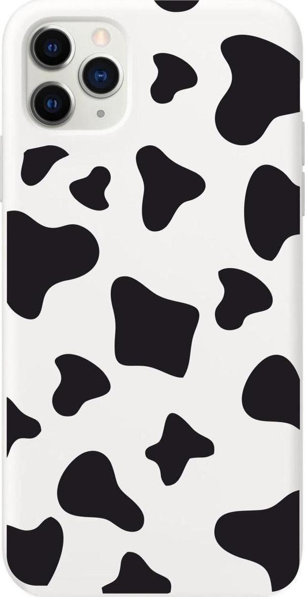 Mooodcase Inek Tasarımlı Iphone 11 Pro Max Beyaz Telefon Kılıfı - Image 1