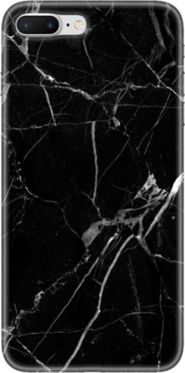 Mooodcase İphone 8 Plus Siyah Mermer Desenli Telefon Kılıfı - Image 1
