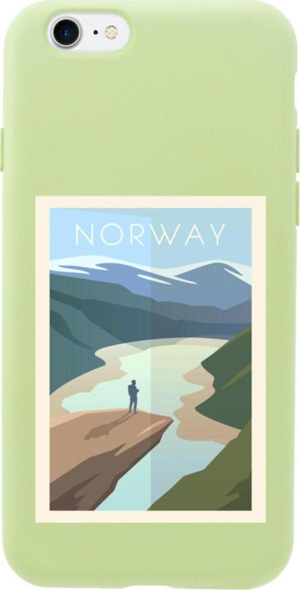 Butikcase İphone 8 Norway Tasarımlı Yeşil Telefon Kılıfı - Image 1