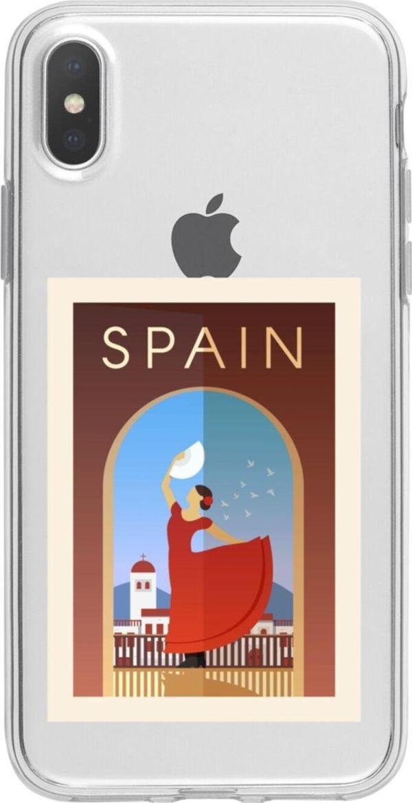 Butikcase İphone Xs Mx Spain Şeffaf Telefon Kılıfı - Image 1