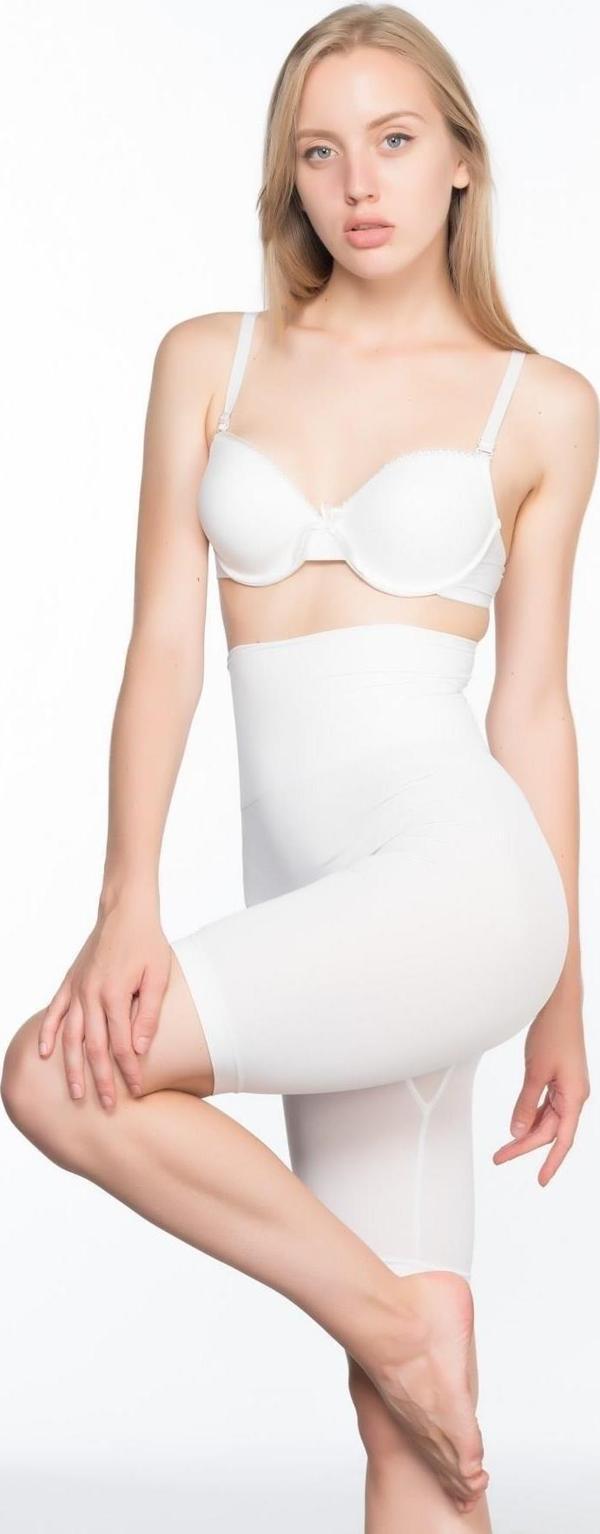 BEYAZ   Pantolon Altı Soft Double Boxer Korse - Image 1