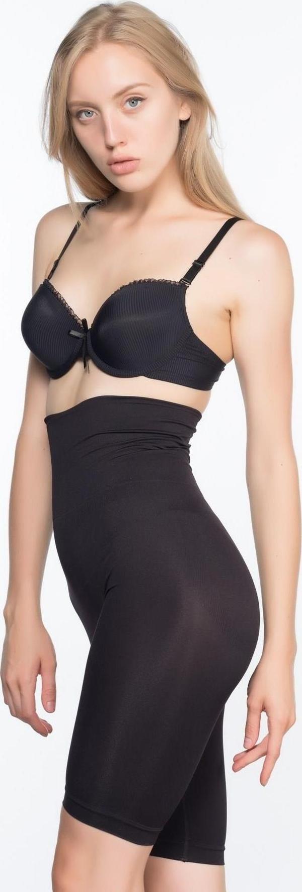 SİYAH   Pantolon Altı Soft Double Boxer Korse - Image 1