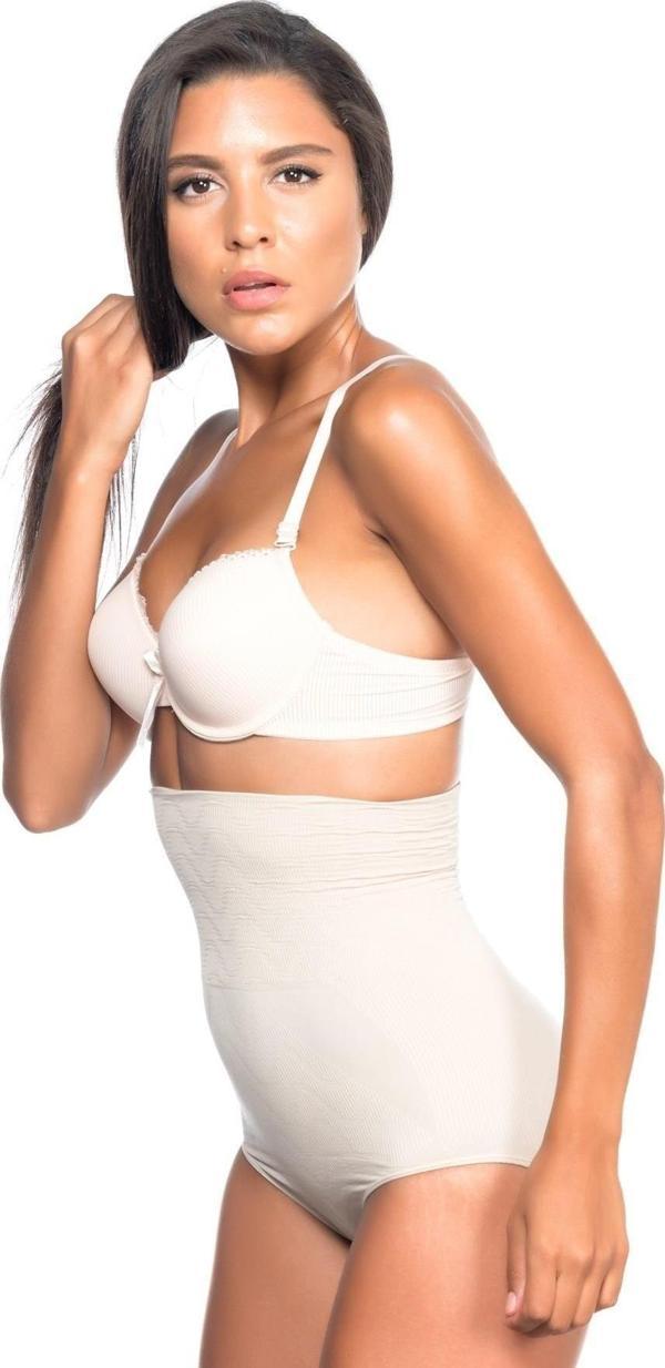 TEN   Yüksek Bel Desenli Double Slip Korse - Image 1