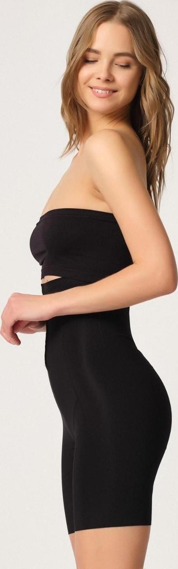 SİYAH   Yüksek Bel Balen Destekli Agraflı Lazer Korse - Image 1