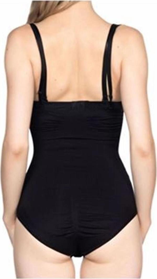 Siyah Açık Göğüs Çıtçıtlı Dikişsiz Korse - 756 - Image 1