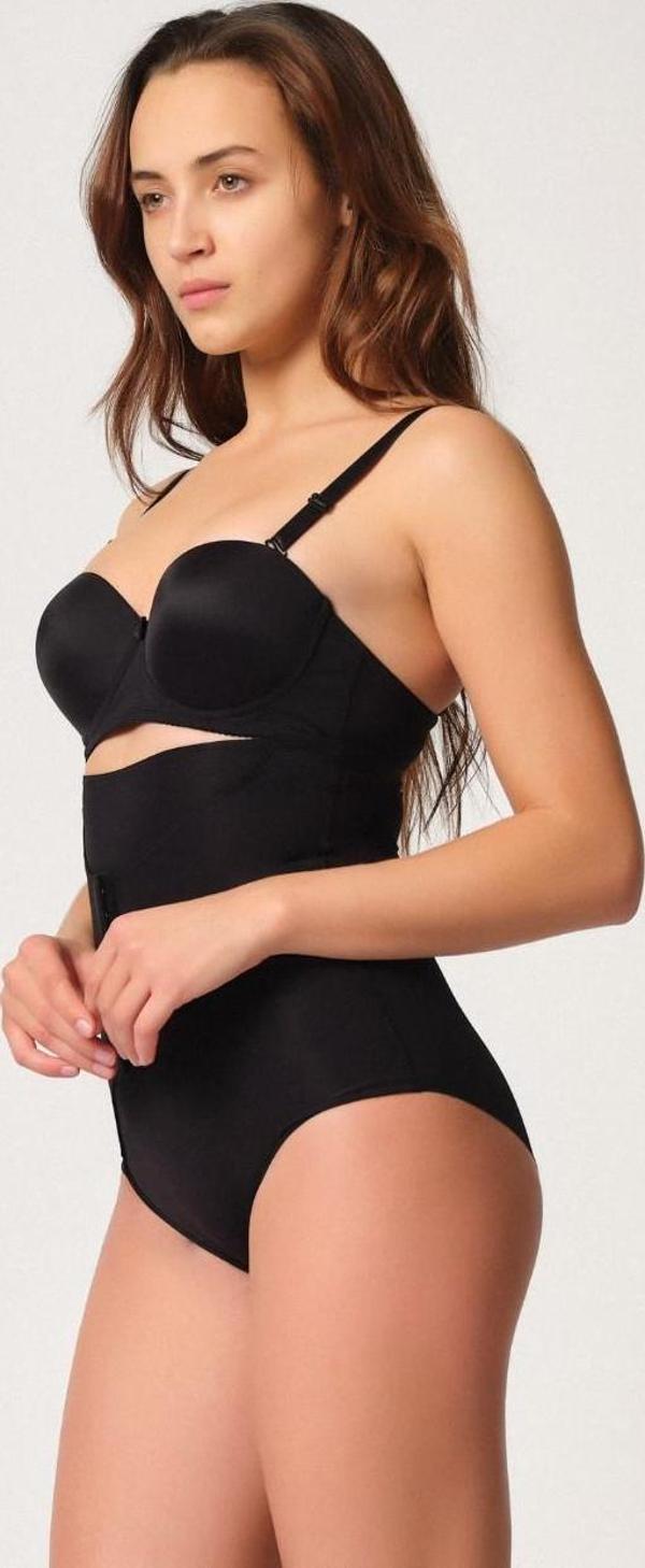 SİYAH   Double Karın Agraf Destekli Slip Lazer Korse - Image 1