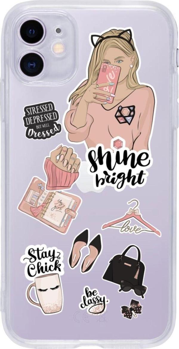 Butikcase Iphone 11 Shine Bright Şeffaf Telefon Kılıfı - Image 1