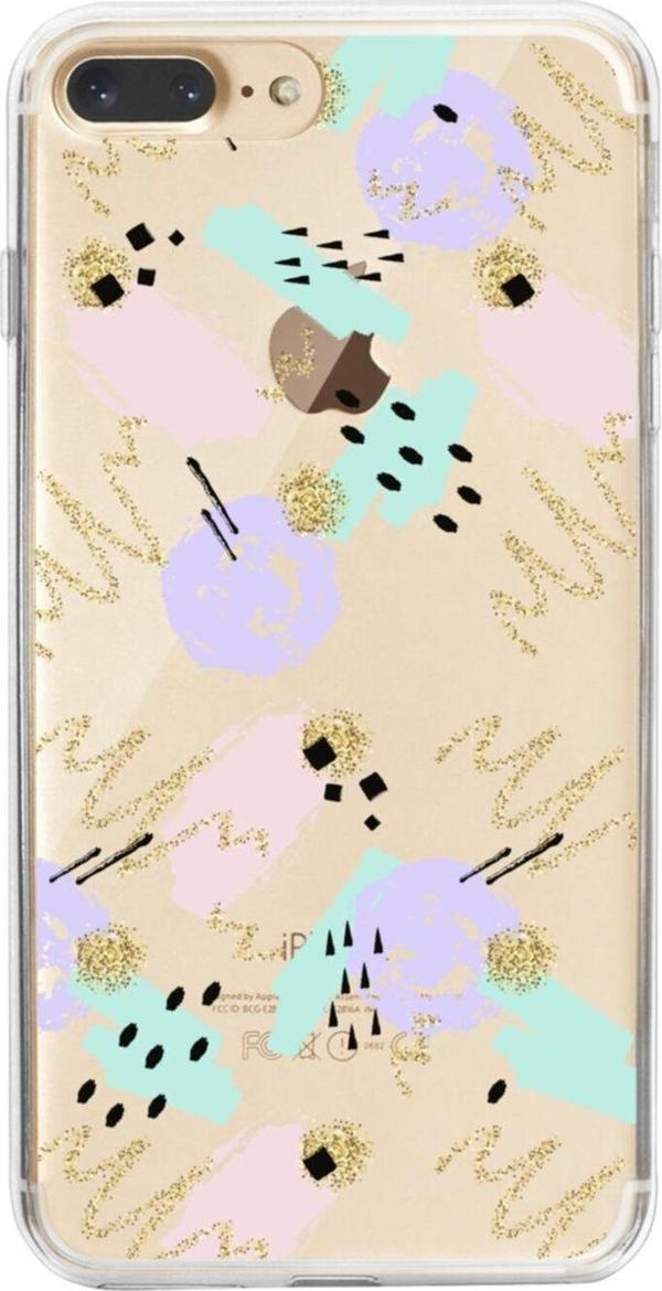 Butikcase İphone 8 Plus Sanatsal 2 Şeffaf Telefon Kılıfı - Image 1