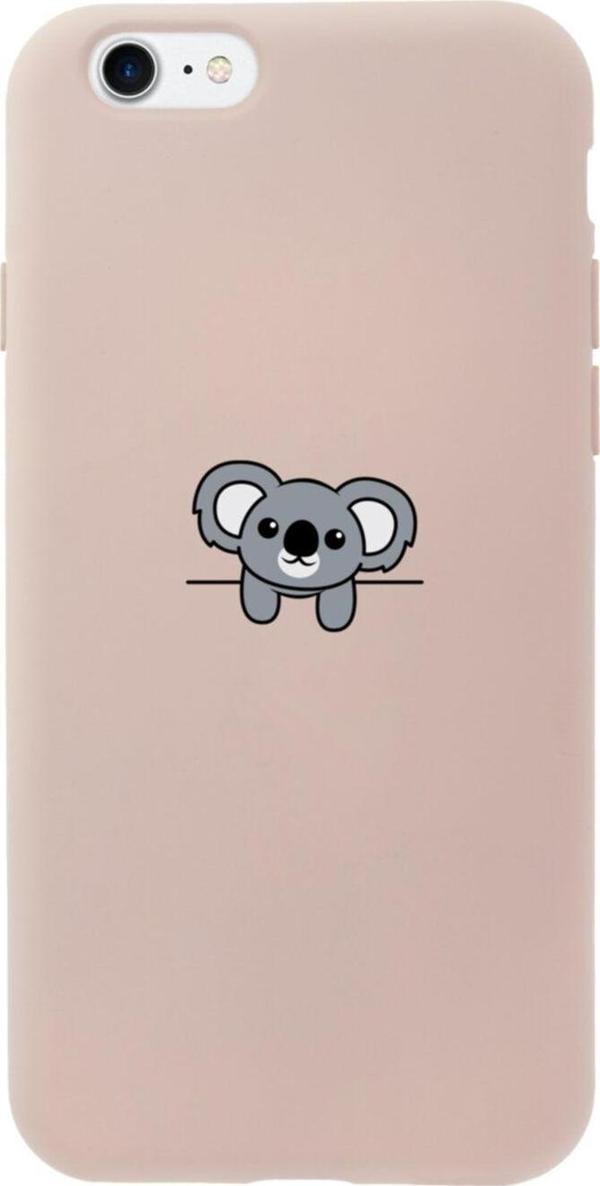 Butikcase İphone 8 Koala Tasarımlı Pembe Telefon Kılıfı - Image 1