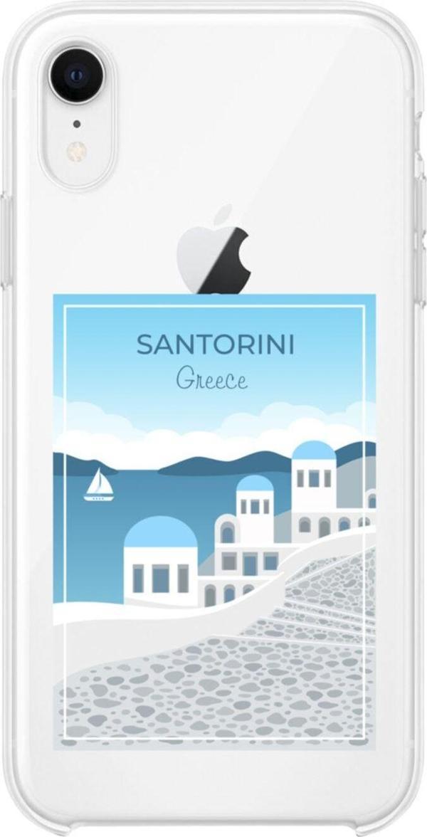 Butikcase İphone Xr Santorini Şeffaf Telefon Kılıfı - Image 1