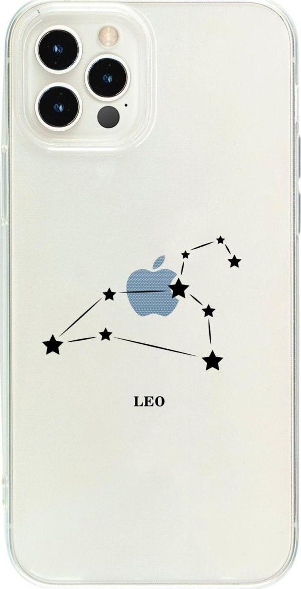 Butikcase Iphone 12 Pro Max Aslan Yıldız Desenli Şeffaf Telefon Kılıfı - Image 1