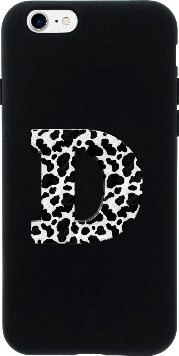 Butikcase İphone 7 D Harfi Tasarımlı Siyah Telefon Kılıfı - Image 1
