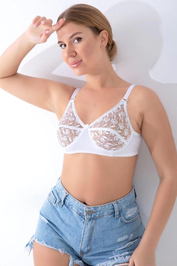 Beyaz Dantelli Toparlayıcı Sütyen - 506 - Image 1